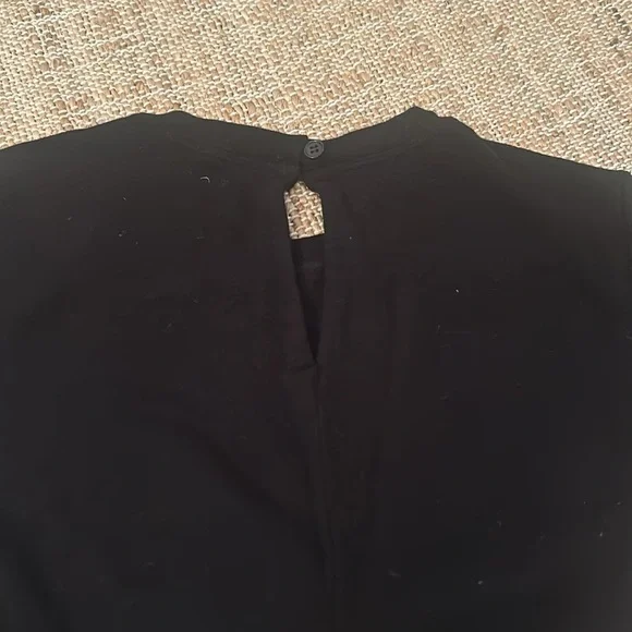 Monrow Black Short Sleeve Drawstring Waist Jumpsuit Small - Picture 5 of 5